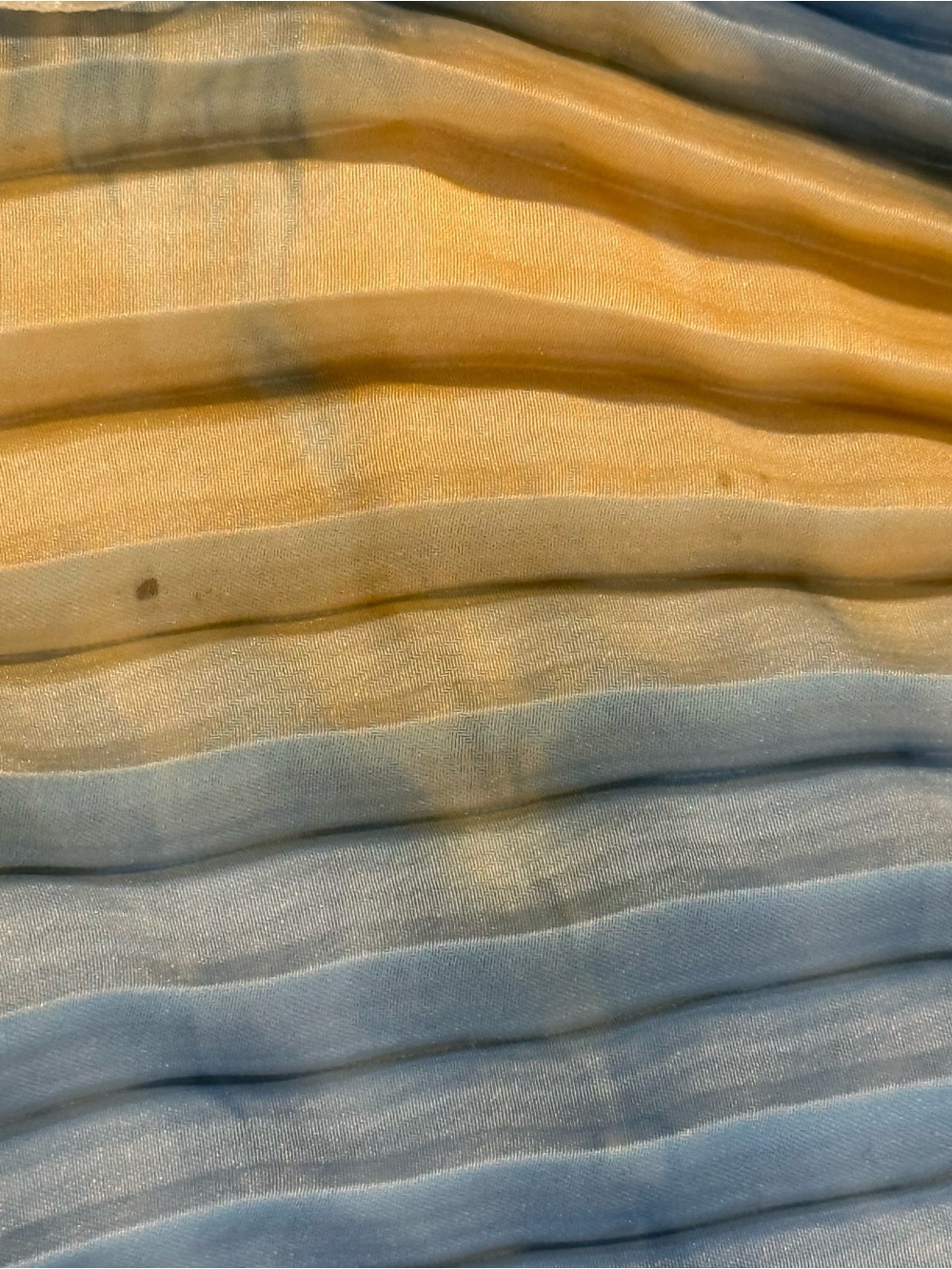 Endless Blu Strapless Pleated Maxi Dress in Blue and light orange - Picture 16 of 16